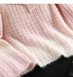 Niulatu Lace-up Gradient Color Age-Reducing Knitted Sweater HZ1108