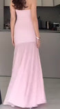 Niulatu Mermaid Pink Long Prom Dresses Formal Graduation Party Dress Evening Dress HZ1103