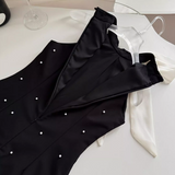 Niulatu A-line beaded Halter Short Prom Dress,Homecoming Dress HZ1108