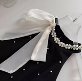 Niulatu A-line beaded Halter Short Prom Dress,Homecoming Dress HZ1108