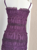 Niulatu Sheath Spaghetti Straps Grape Sleeveless Party Dress Holiday Birthday Dresses For Women SD357
