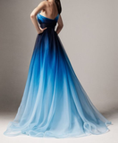 Niulatu Ombre One Shoulder Ruched Prom Dress HZ0113