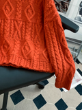 Niulatu Retro Twisted Round Neck Pullover Sweater for Women HZ1026