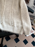 Niulatu Loose Hooded Pullover Grey Sweater 2025 New Style Knitwear HZ1026