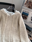 Niulatu Loose Hooded Pullover Grey Sweater 2025 New Style Knitwear HZ1026