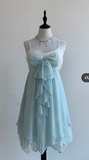 Niulatu Spaghetti Strap A-Line Chiffon Short Prom Dresses, Pink Homecoming Dresses HZ1026