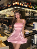 Niulatu Pink Homecoming Dresses Spaghetti Strap Sheath Short Prom Dresses Cute Birthday Dresses HZ1026