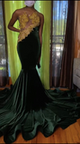Niulatu Green Mermaid Evening Dress Green Evening Gown HZ1007