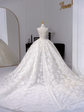 Niulatu Strapless Ball Gown Lace Wedding Dresses Beaded Bridal Gowns White Sleeveless Bridal Dresses HZ1026