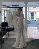 Niulatu Off-the-shoulder Ball Gown Tulle Wedding Dresses Applique Bridal Gowns White Long-sleeved Bridal Dresses HZ1026