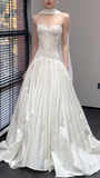 Niulatu Sweetheart Neck Two-Piece Luxury Wedding Dresses Elegant Applique Sleeveless Bridal Gowns HZ1026