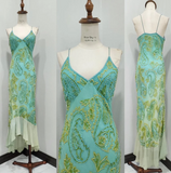 Niulatu Spaghetti Straps Sheath Beaded Chiffon Long Prom Dresses??Gradient Blue Formal Evening Gowns HZ1026