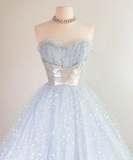 Niulatu Sweetheart Neck A-Line Tulle Short Prom Dresse Birthday Dresses, Sleeveless Homecoming Dresses HZ1026