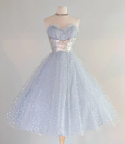 Niulatu Sweetheart Neck A-Line Tulle Short Prom Dresse Birthday Dresses, Sleeveless Homecoming Dresses HZ1026