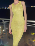 Niulatu Sequin Sheath Blue Long Prom Dress Evening Dress HZ1007