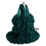 Niulatu Maternity Photography Prop Pregnancy Dress for Photo Shooting Organza Ruffle Pregnant Women Dresses Maxi Maternity HZ1007