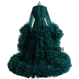 Niulatu Maternity Photography Prop Pregnancy Dress for Photo Shooting Organza Ruffle Pregnant Women Dresses Maxi Maternity HZ1007