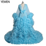 Niulatu Maternity Photography Prop Pregnancy Dress for Photo Shooting Organza Ruffle Pregnant Women Dresses Maxi Maternity HZ1007