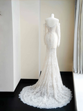 Niulatu White Lace Appliques Tulle Sequin Mermaid Prom Dress Off Shoulder Evening Dress HZ1007