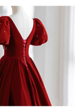 Niulatu Evening Dress Charming Prom dress Velvet Party Dress Bubble Sleeve Dress HZ1007