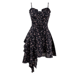 Niulatu Women's Irregular Floral Suspender Dress Holiday Dresses SD231