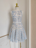 Niulatu A line Scoop Lace Party Dress Short Birthday Dresses SD379