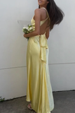 Niulatu V Neck Backless Long Prom Dress Green Evening Gown HZ1007
