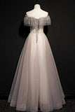Fairy Off the Shoulder Silver Formal HZ0308