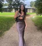 Niulatu Cut Out Lace Prom Dress Evening Dress Vacation Party Dress HZ0113