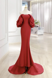 Niulatu Mermaid Satin Prom Dress Vintage Evening Dress HZ1007