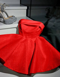 Niulatu Princess A Line Strapless Sequin Short Prom Dress Homecoming Dress HZ0113