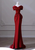 Niulatu red evening dress women's dress high-end elegant dress HZ1007