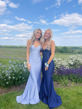 Niulatu Mermaid Satin Beaded Evening Dress Long Prom Dress HZ1007