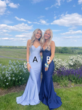 Niulatu Mermaid Satin Beaded Evening Dress Long Prom Dress HZ1007