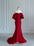 Niulatu Mermaid Satin Prom Dress Vintage Evening Dress HZ1007