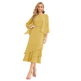 Niulatu Chiffon Spring Mother of The Bride Dresses A-Line Plus Size for Women Formal Prom HZ1007