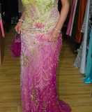 Niulatu Chiffon Sequin Beaded Evening Dress Long Prom Dress HZ1007
