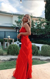Niulatu Ruffle Long Formal Dress Elegant Evening Dresses HZ1007