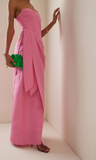 Niulatu Strapless Pink Floor Length Prom Dress Evening Dress HZ1007