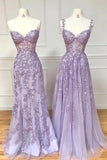 Niulatu Hot 2025 Violet Purple Lace Long Prom Dresses Cheap Evening Dress SD2008