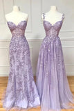 Niulatu Hot 2025 Violet Purple Lace Long Prom Dresses Cheap Evening Dress SD2008