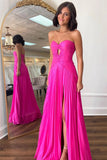 Niulatu Pink Strapless Keyhole Pleated A-Line Prom Formal HZ1007