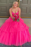 Niulatu Layered Spaghetti Straps Long Prom Dresses, Evening HZ1007