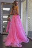Niulatu Split Long Prom Dresses, Evening Dress With Lace HZ1007