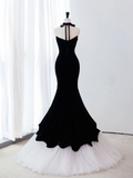 Niulatu Mermaid Velvet Tulle Long Prom Dress Evening Dress HZ1007
