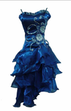 Niulatu Chiffon Beaded Mini Satin Short Prom Dress Homecoming Dress HZ0113