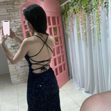 Niulatu Sheath/Column Prom Dress with Split Charming Evening Dress HZ1007