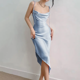 Niulatu White Straps Sheath Prom Evening Dress HZ1007
