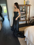 Niulatu Black Prom Dress Retro Black Evening Dress HZ1007