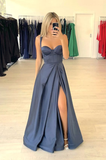 Niulatu Backless Spaghetti Strap A Line Solid Color Floor Length Evening Dress HZ1007